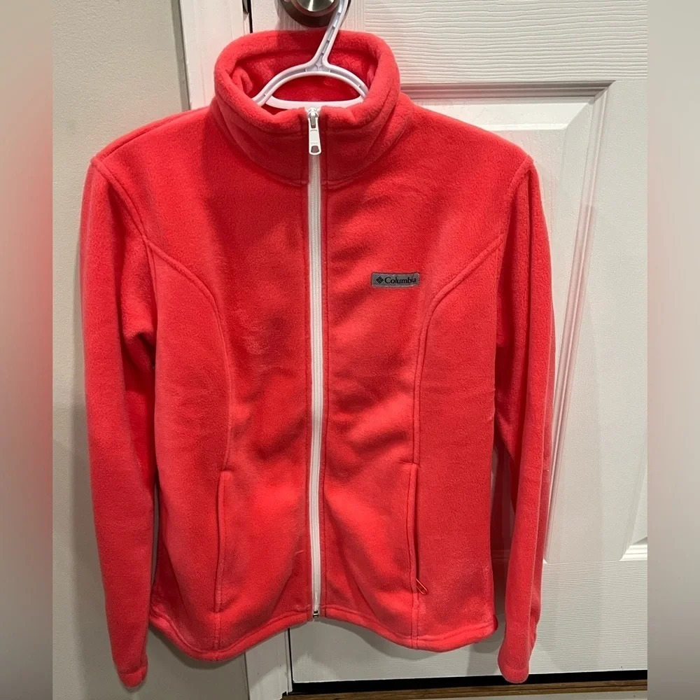 COLUMBIA • Women's hot pink Mount
Cannon • Full Zip Fleece Jacket • medium
